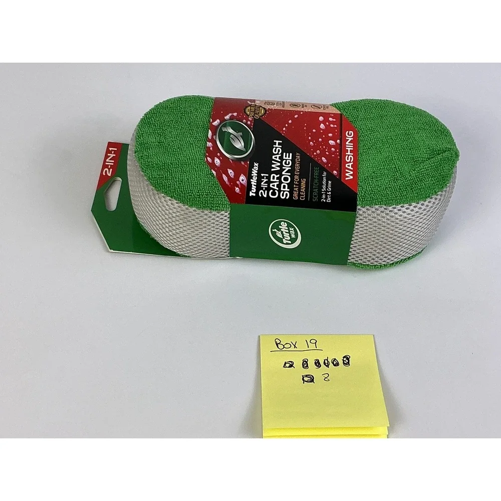 2 Turtle Wax‎ 2 in 1 Car Wash Sponge Great for Everyday Cleaning Scratch Free